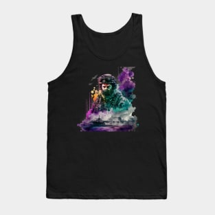 Soldier watercolor print Tank Top